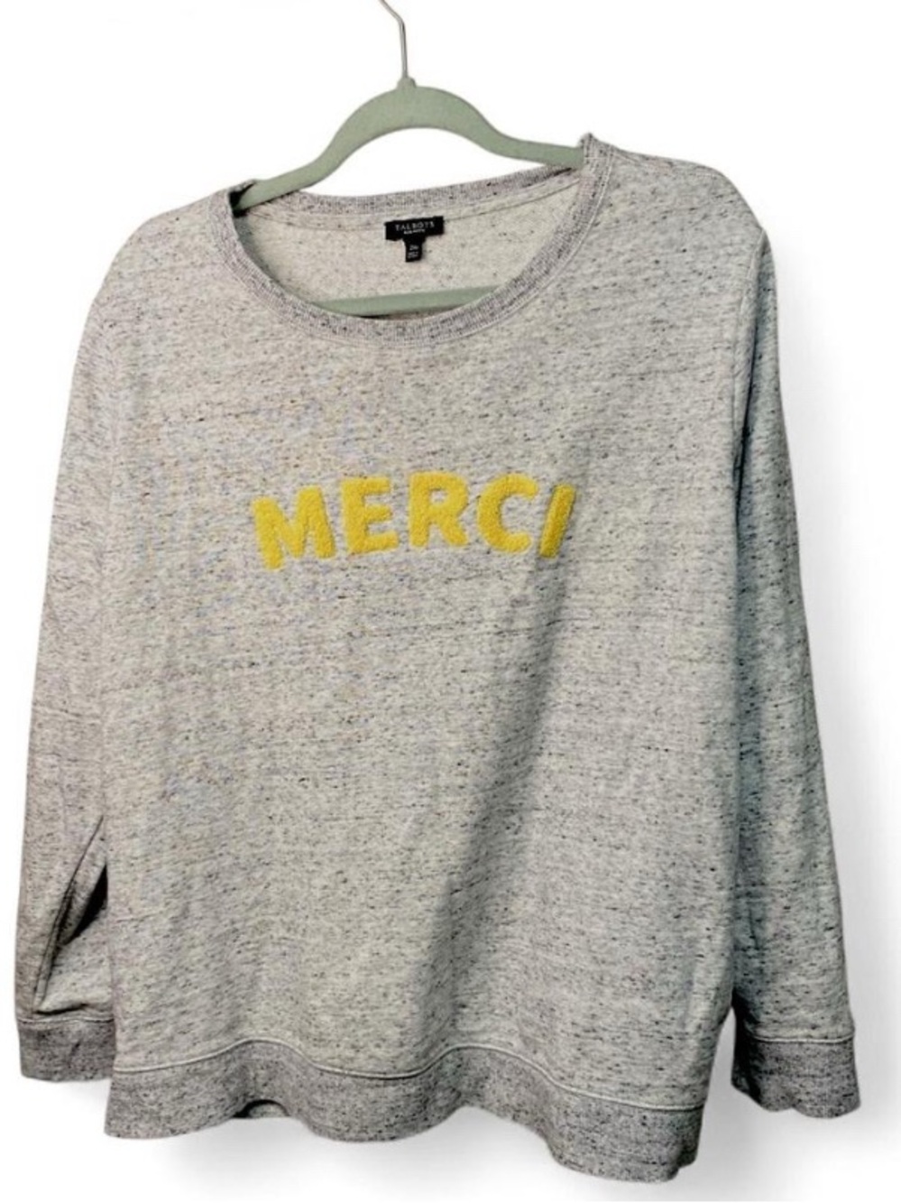 Talbots Plus Petite 2XP MERCI Graphic Sweatshirt